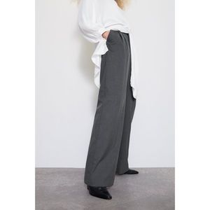 NWT Zara High Waist Wide Leg Trouser